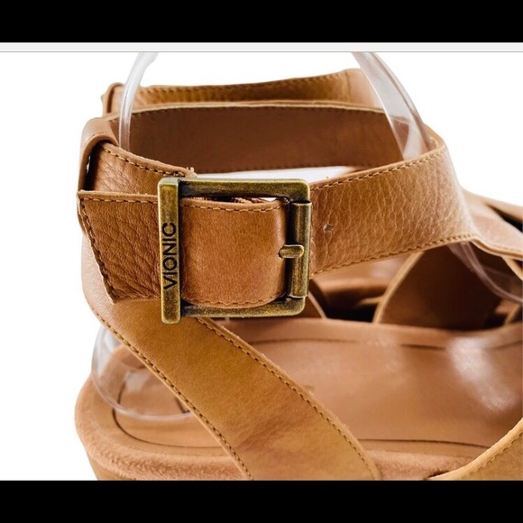 Vionic Day Faye Leather T-Strap Clog 8 NIB - Picture 9 of 10